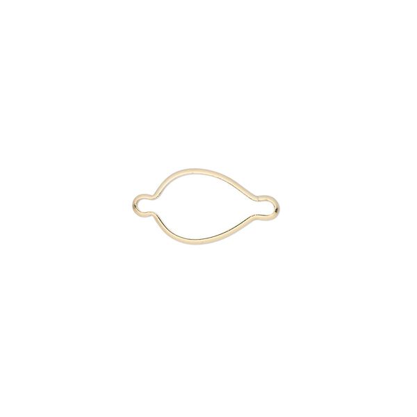 Link, Wrap-Tite®, 14Kt gold, 10x7mm pear setting. Sold individually. image number 0