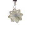 Labradorite / garnet 1pkg1, top-drilled hand-cut 1sided carved flower bead natural, 22mm image number 1