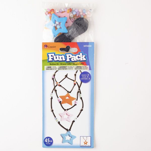 Necklace mix, starter kit, stainless steel / acrylic / nylon, pkg/1, silver finish and mixed colors. image number 0