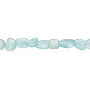 Apatite 1pkg1, flat nugget bead natural 13 inch small