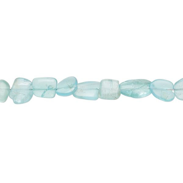 Apatite 1pkg1, flat nugget bead natural 13 inch small image number 0