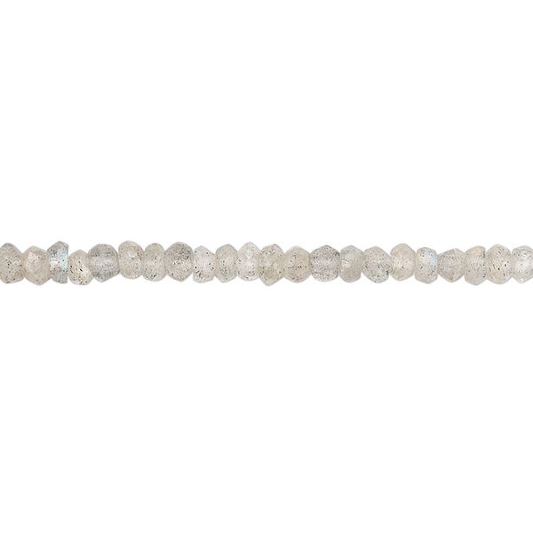 Labradorite 1pkg1, hand-cut faceted rondelle bead natural 12 inch 3x1mm-3x3mm image number 0