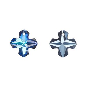 Drop 2pk tropical blue, Celestial Crystal® 14mm Greek cross