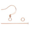 Earring assortment 1pkg60 copper-plated, 16mm fishhook ear wire / 1.125 inch head pin / 4mm jump ring, 22 gauge brass image number 1