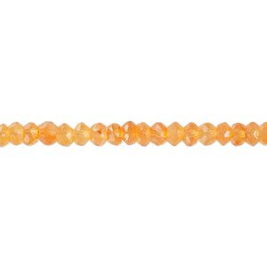 Carnelian 1pkg1, hand-cut faceted rondelle bead 14 inch 4x2mm-5x3mm
