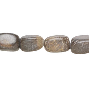 Brown marble 1pkg1, nugget bead natural, 15 inch small