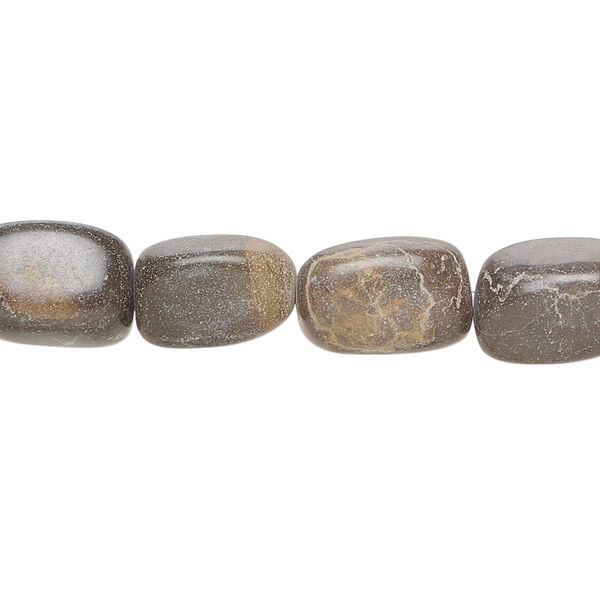 Brown marble 1pkg1, nugget bead natural, 15 inch small image number 0