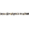 Bead 1pkg1, gold lip shell / black lip shell / mother-of-pearl shell (natural / bleached), small to large chip, 15 inches. image number 1