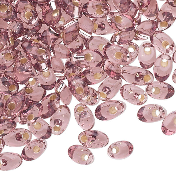 Seed bead, Miyuki, glass, pkg/250g, 7x4mm long magatama, transparent silver-lined purple, (LMA-12). image number 0
