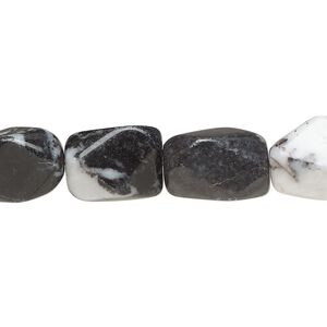 Zebra jasper 1pkg1, faceted nugget bead natural 7 inch small