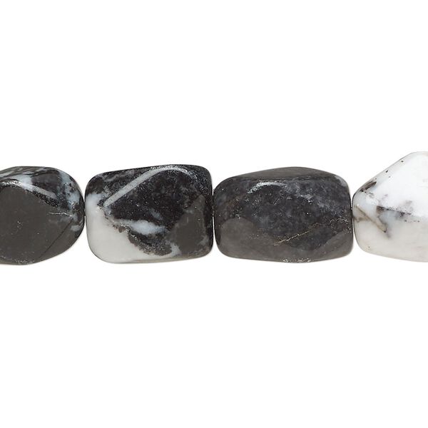 Zebra jasper 1pkg1, faceted nugget bead natural 7 inch small image number 0