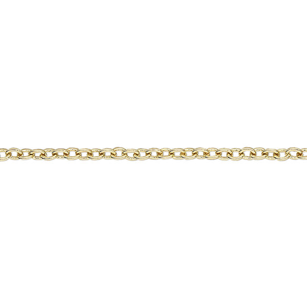 Chain, brass-plated steel, 2.2mm cable. Sold per pkg of 12 feet. image number 0