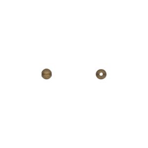 Bead, antique gold-plated brass, 3mm round. Sold per pkg of 100.