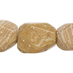 Landscape stone (limestone) 1pkg1, nugget bead natural, 15 inch matte