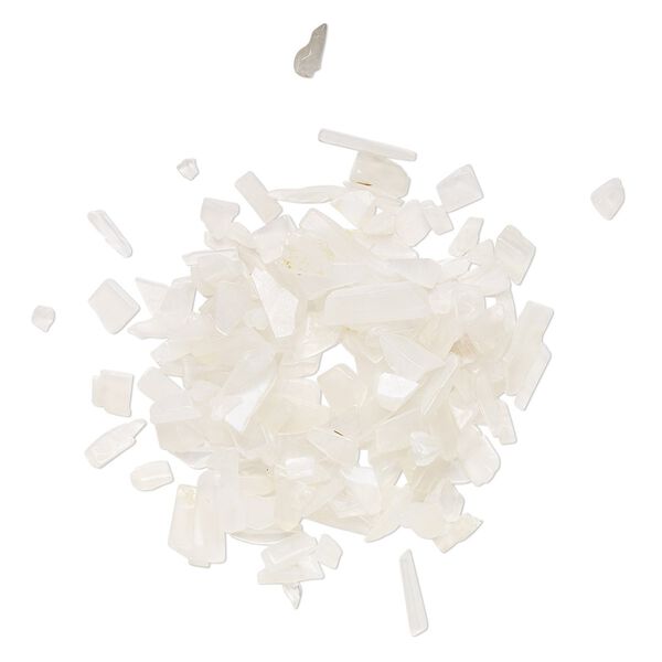 White moonstone 1pkg1, undrilled inlay chip natural 10g mini image number 0