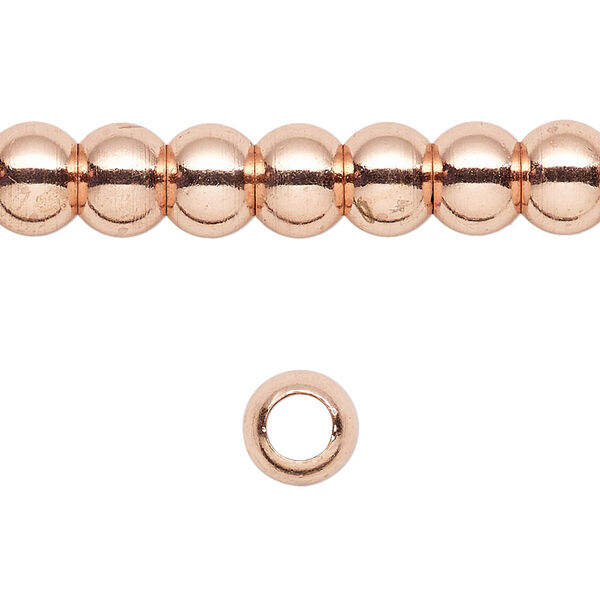 Bead, copper-finished brass, 8x6mm crow. Sold per 8-inch strand. image number 0