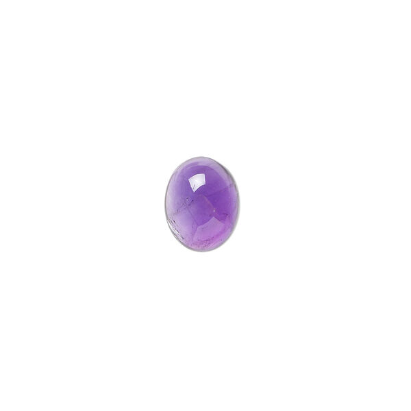 Cabochon, amethyst (natural), 10x8mm calibrated oval, B grade, Mohs hardness 7. Sold per pkg of 2. image number 0