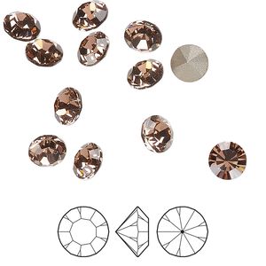 Chaton 1pkg288 dusty rose foil back Preciosa MAXIMA Czech crystal rhinestone 6.14-6.32mm 15-cut faceted round SS29