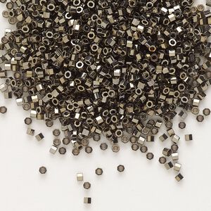 Seed bead, Delica®, glass, pkg/250g, #11 cut, opaque gold luster bronze (DBC-0254).