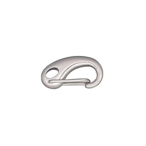 Clasp self-closing hook 1pkg1, 19x10mm, stainless steel 1-strand