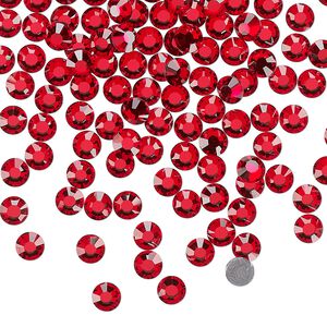 Flat back, Dance With Me™ crystal hotfix rhinestone, light Siam, foil back, 3.8-4mm rose, SS16. Sold per pkg of 144 (1 gross).