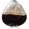 Black agate 1pkg1, rounded triangle focal 43x42x42mm image number 1