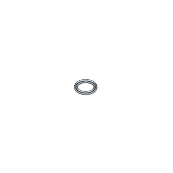 Jump ring, gunmetal-plated brass, 6x4mm oval, 4.1x2mm inside diameter, 18 gauge. Sold per pkg of 500. image number 0
