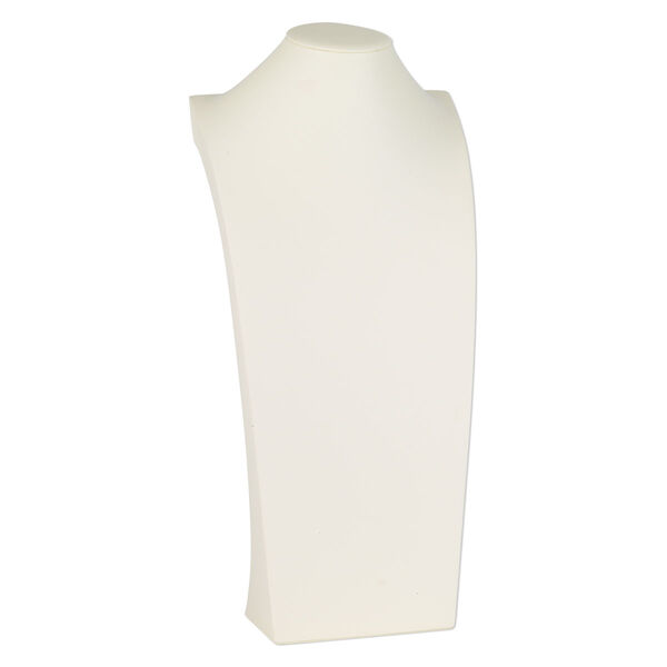 Display, necklace, leatherette, cream, 21 x 9-1/2 x 5 inches. Sold individually. image number 0