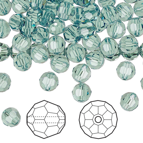 Bead 144pk erinite, Crystal Passions® 6mm round 5000 image number 0