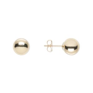 Earstud, 14Kt gold-filled, 8mm ball with post. Sold per pair.