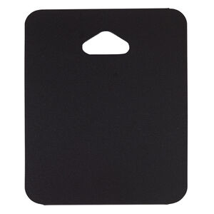 Necklace / bracelet card, plastic, black, 2-1/2 x 2 inches assembled. Sold per pkg of 100.