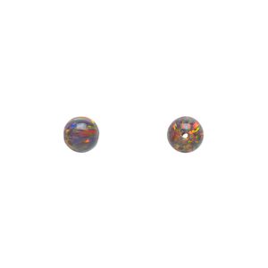 Bead, Mexican "opal" (silica and epoxy) (man-made), 6mm round. Sold individually.
