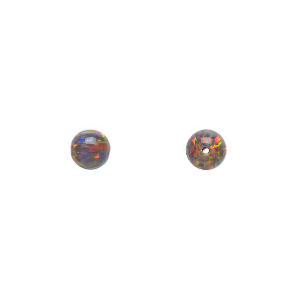 Bead, Mexican "opal" (silica and epoxy) (man-made), 6mm round. Sold individually. image number 0