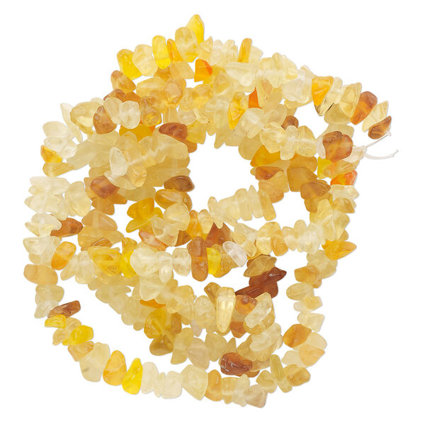 Bead, glass 1pkg1, translucent multicolored, small to extra-large chip, 30-inch strand. image number 1