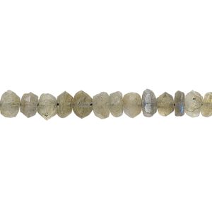 Labradorite 1pkg1, hand-cut faceted rondelle bead natural 13 inch 5x3mm-7x4mm