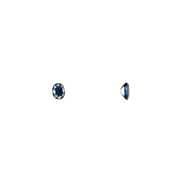 Blue sapphire 1pkg1, hand-cut faceted oval gem 4x3mm image number 0