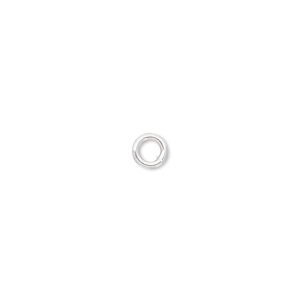 Jump ring, sterling silver-filled, 5mm soldered round, 3mm inside diameter, 18 gauge. Sold per pkg of 100. image number 0
