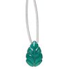 Green onyx 1pkg1, hand-cut top-drilled carved leaf bead 18x12mm image number 0