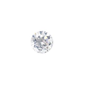 Drop, cubic zirconia, clear, 12mm hand-faceted round, Mohs hardness 8-1/2. Sold per pkg of 4.