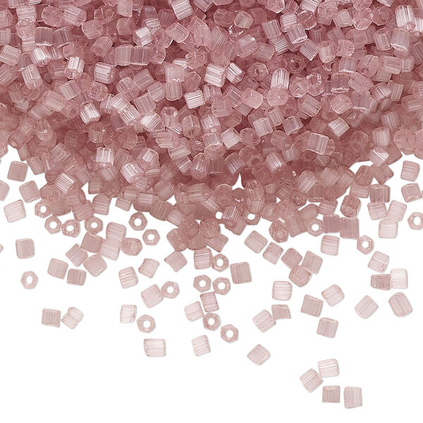 Seed bead, Preciosa Ornela Czech glass, pkg/50g, #11 2-cut hex, translucent solgel dyed satin brown, (05113). image number 0