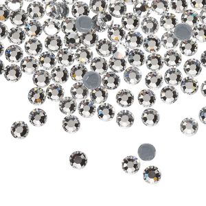 Flat back, Dance With Me™ crystal hotfix rhinestone, crystal clear, foil back, 3.8-4mm rose, SS16. Sold per pkg of 144 (1 gross).