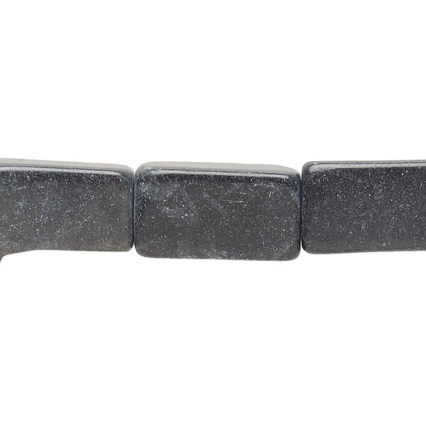 Bead, blackstone (dyed), 16x9mm-18x10mm square tube, C- grade, Mohs hardness 6-1/2 to 7. Sold per 15-inch strand. image number 0