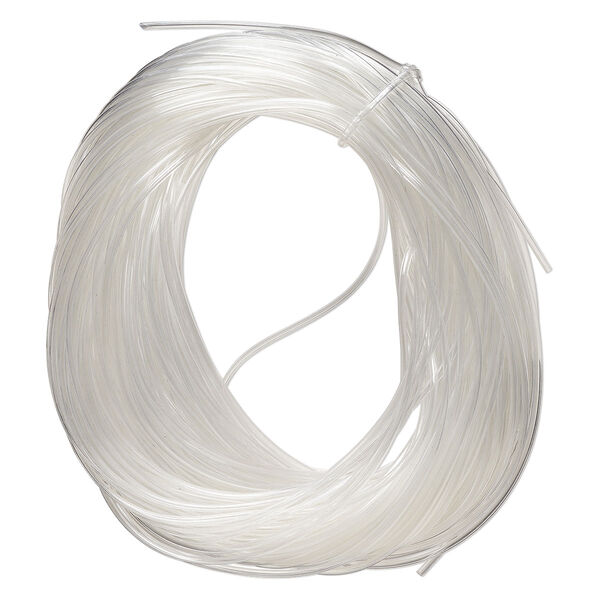 Tubing, plastic, clear, 2mm round, 1.3mm inner diameter. Sold per pkg of 25 meters. image number 0