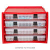 Organizer, Plano® StowAway®, plastic, red / clear / black, 9-1/2 x 15-1/2 x 11-1/4 inches. Sold individually. image number 0