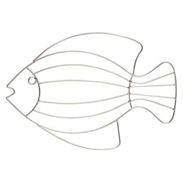 Wire frame, steel, 11 x 7-1/2 inch fish. Sold individually. image number 0