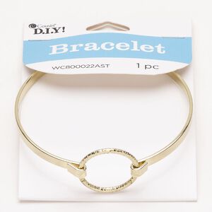 Bracelet bangle 1pkg1 steel 4mm textured round 8 inches, gold finish