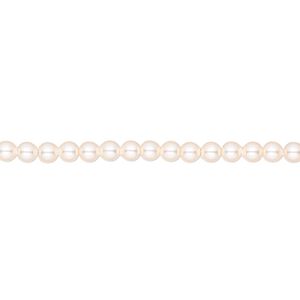 Pearl 100pk creamrose, Crystal Passions® 3mm round 5810