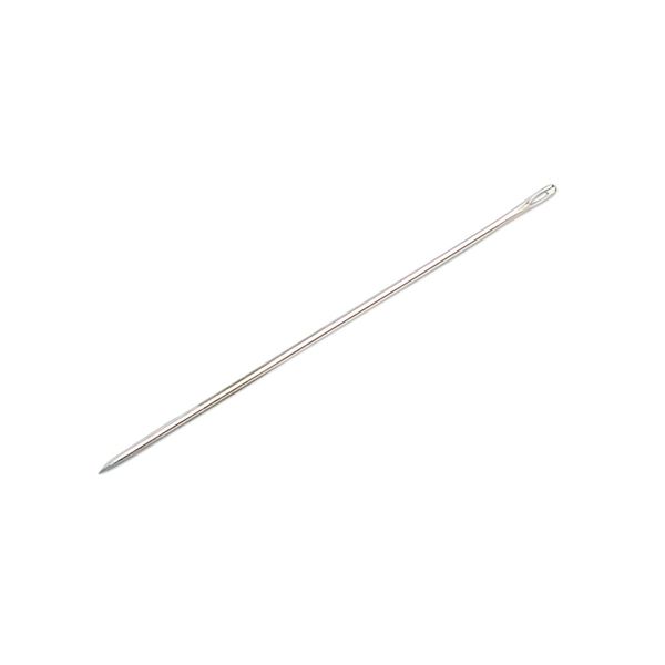 Needle, John James, nickel-plated steel, #8 with 0.72mm eye width, 1-5/16 inches. Sold per pkg of 25. image number 0