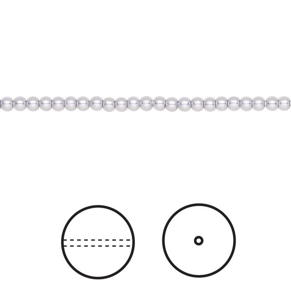 Pearl 100pk lavender, Crystal Passions® 2mm round 5810 image number 0