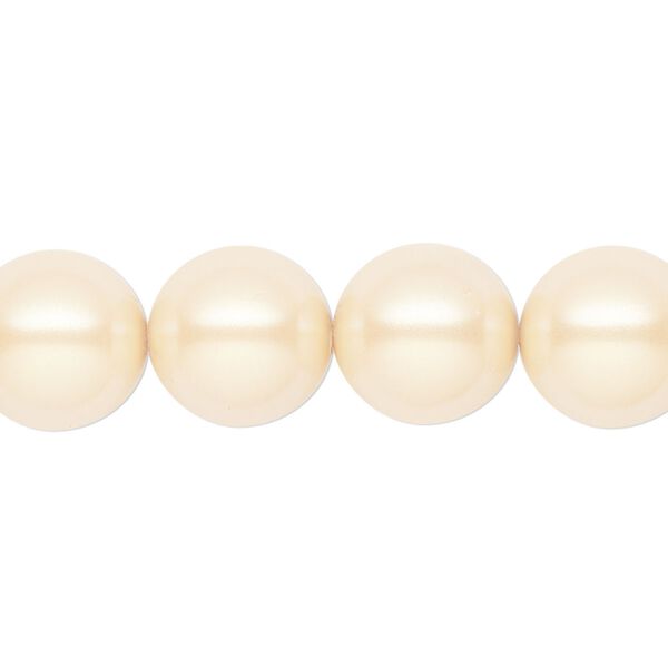 Pearl 10pk pearlescent yellow, Preciosa Czech crystal 12mm round image number 0